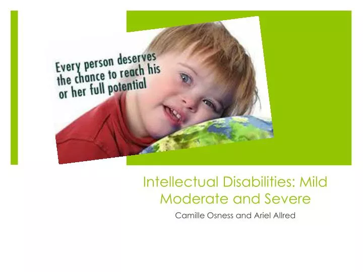 intellectual disabilities mild moderate and severe