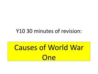 Y10 30 minutes of revision: