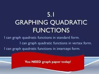 5 1 graphing quadratic functions