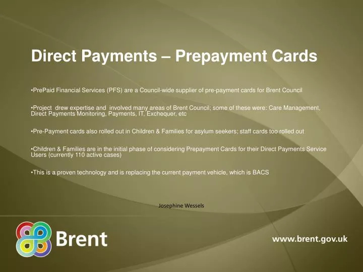 direct payments prepayment cards