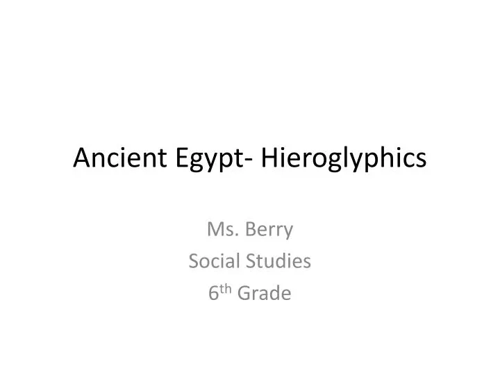 ancient egypt hieroglyphics