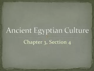 Ancient Egyptian Culture