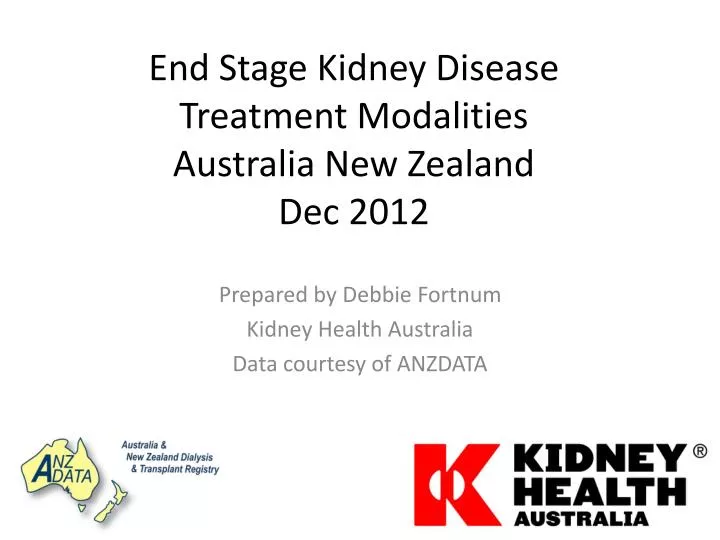 end stage kidney disease treatment modalities australia new zealand dec 2012