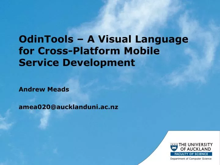 odintools a visual language for cross platform mobile service development