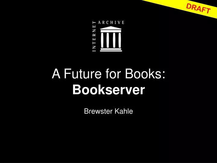 a future for books bookserver