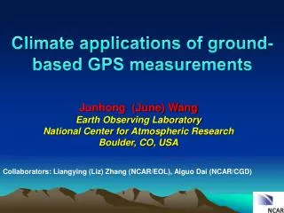 Climate applications of ground-based GPS measurements