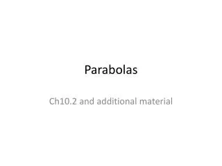 parabolas