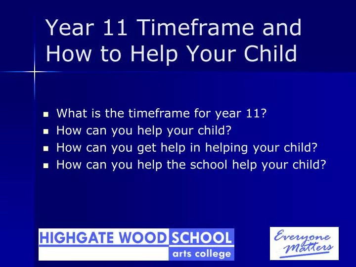 year 11 timeframe and how to help your child
