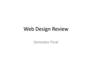 Web Design Review