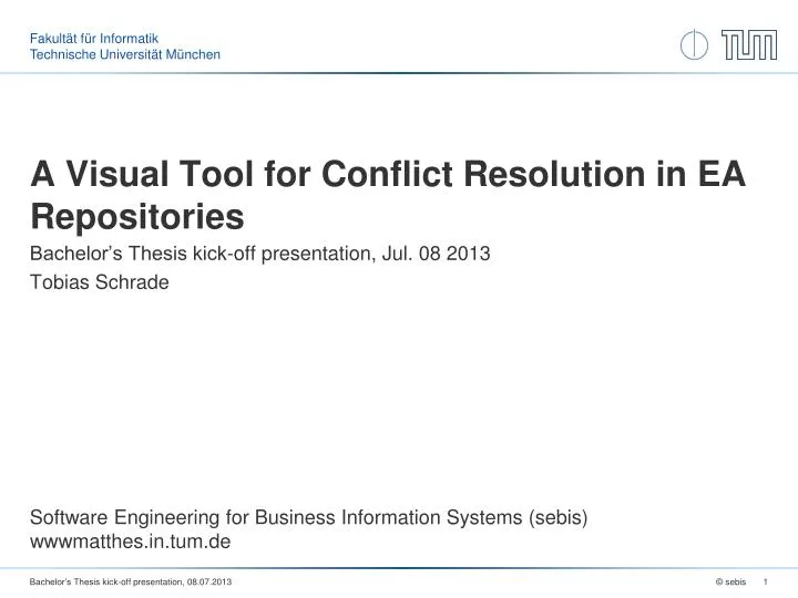 a visual tool for conflict resolution in ea repositories