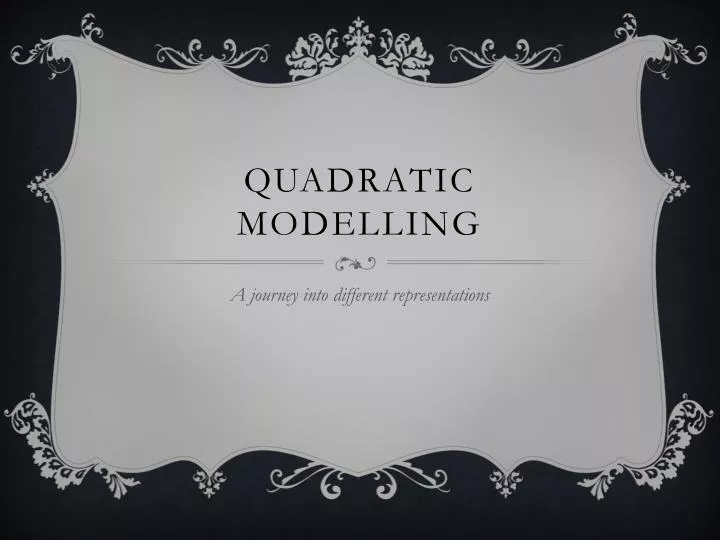 quadratic modelling