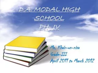 D.A. MODAL HIGH SCHOOL PH- IV