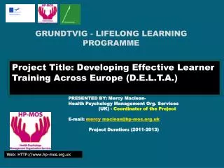 GRUNDTVIG - LIFELONG LEARNING PROGRAMME