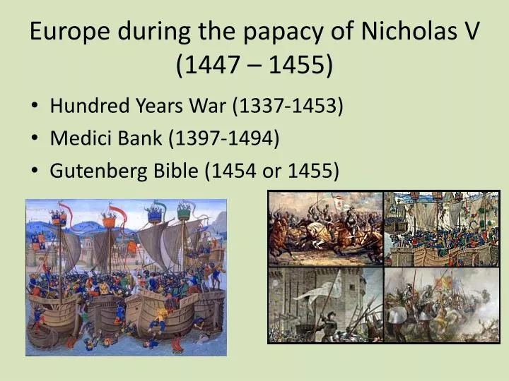 europe during the papacy of nicholas v 1447 1455