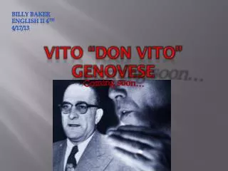 Vito “Don Vito” Genovese