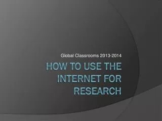 how to use the internet for research