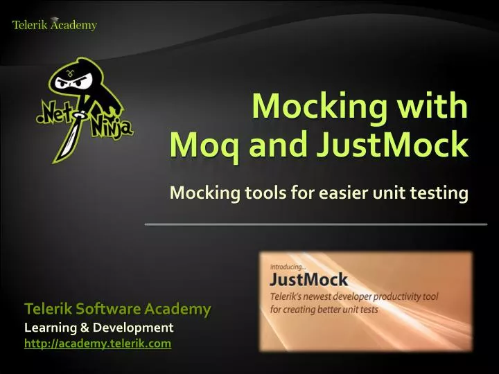 mocking with moq and justmock