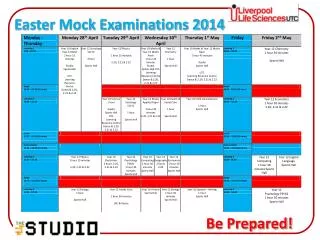 Easter Mock Examinations 2014