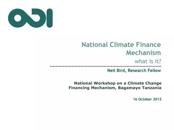 national climate finance mechanism
