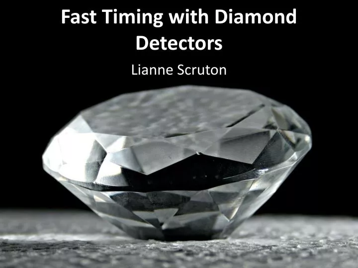 fast timing with diamond detectors