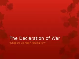 The Declaration of War