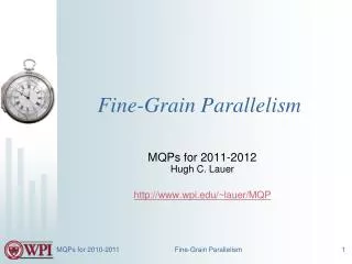 Fine-Grain Parallelism