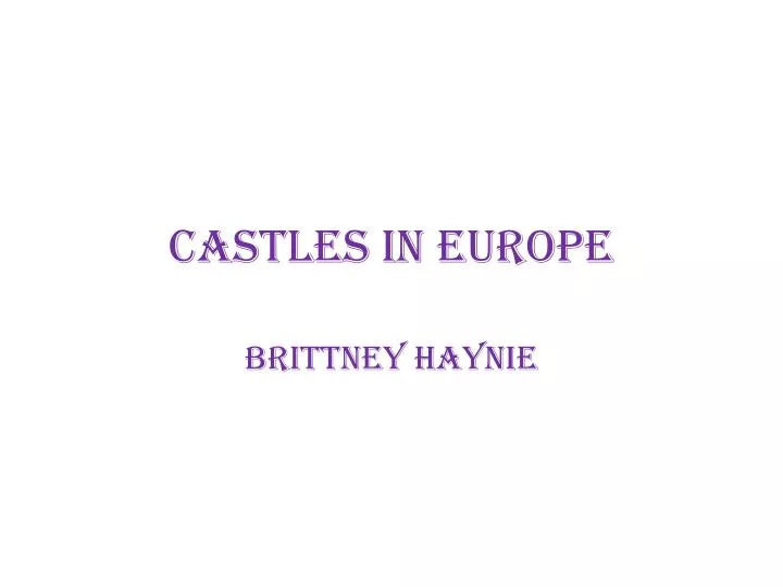 castles in europe