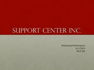 Support Center Inc.