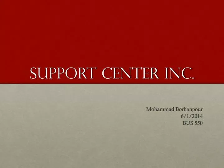 support center inc