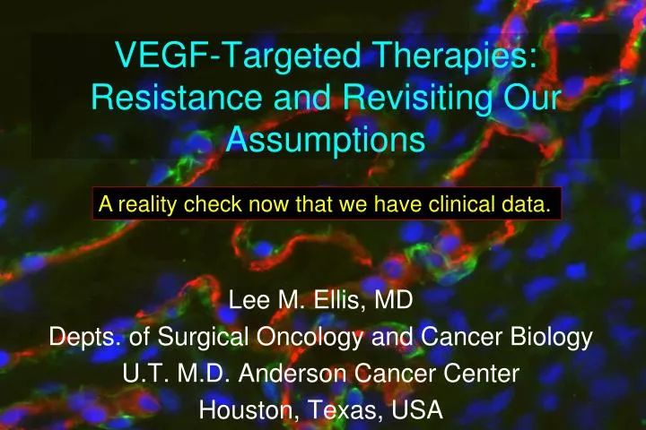 vegf targeted therapies resistance and revisiting our assumptions