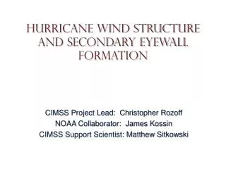 Hurricane Wind Structure and Secondary Eyewall Formation