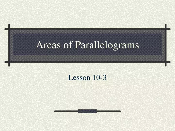 areas of parallelograms