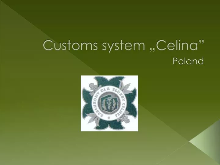 customs system celina