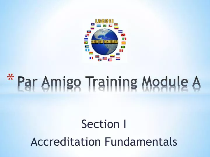 par amigo training module a