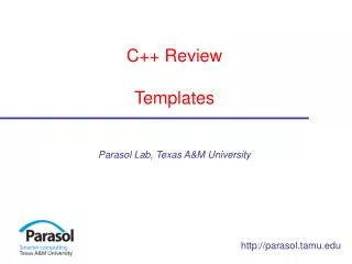 C++ Review Templates