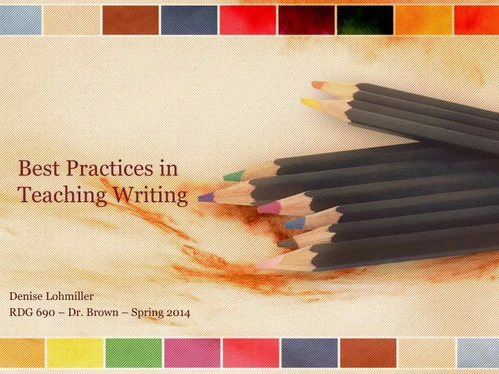 best practices in teaching writing