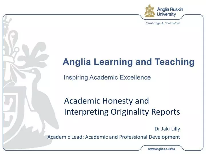 academic honesty and interpreting originality reports
