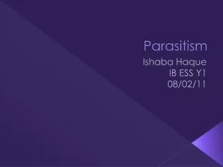 Parasitism