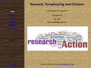 Research, Paraphrasing and Citations