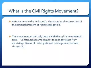 What is the Civil Rights Movement?