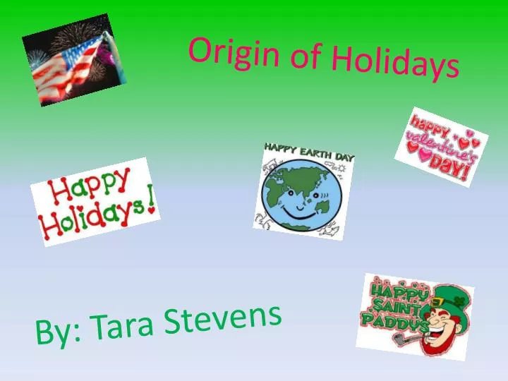 origin of holidays