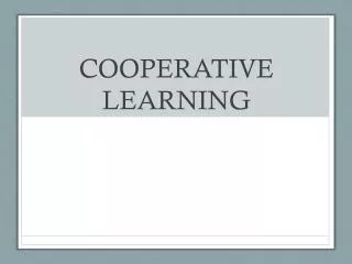 cooperative learning