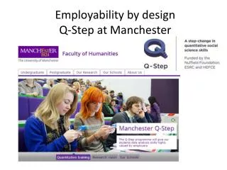 Employability by design Q-Step at Manchester