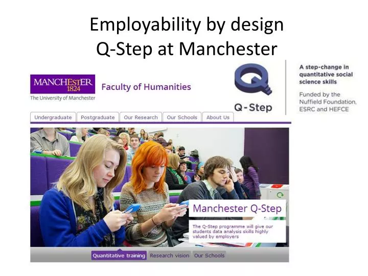 employability by design q step at manchester