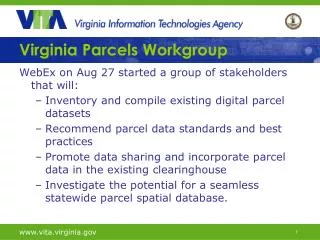 Virginia Parcels Workgroup