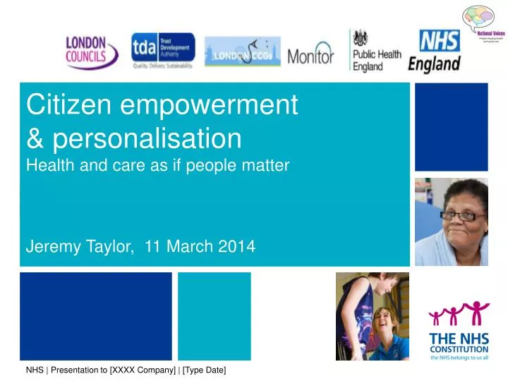 citizen empowerment personalisation health and care as if people matter jeremy taylor 11 march 2014
