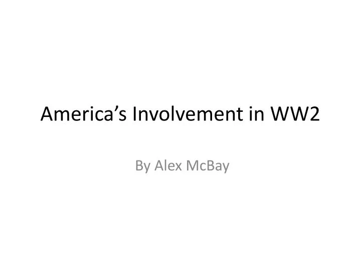 america s involvement in ww2