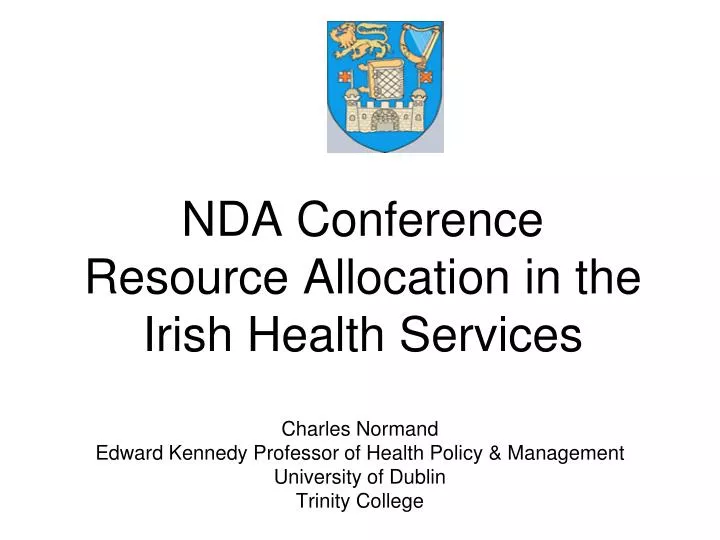 nda conference resource allocation in the irish health services