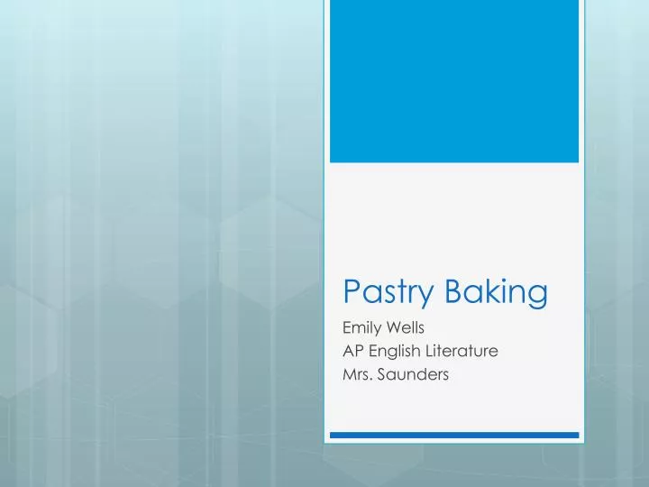pastry baking