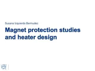 Magnet protection studies and heater design